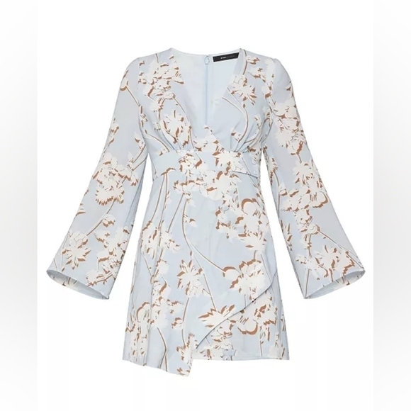 BCBGMAXAZRIAFloral Cocktail Faux‎ Wrap Dress - Picture 3 of 3